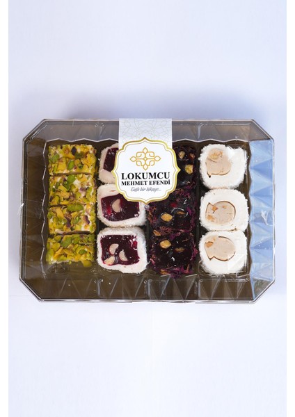 350 gr Şeffaf Paketli Lüks Kuruyemişli Lokum