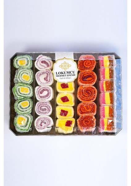 1000 gr Şeffaf Paketli Meyve Aromalı Lokum