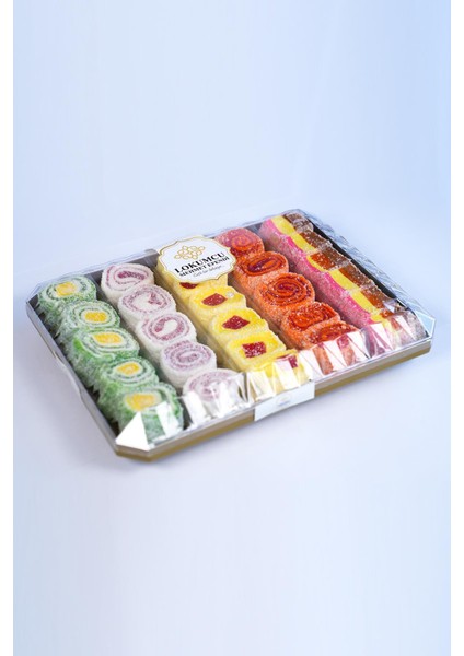 1000 gr Şeffaf Paketli Meyve Aromalı Lokum