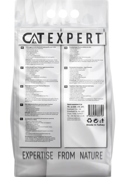 Cat Expert Kedi Kumu Neutral Hygiene With Activatid Carbon Topaklanan Koku Hapseden Ürün Tozsuz 8 Lt