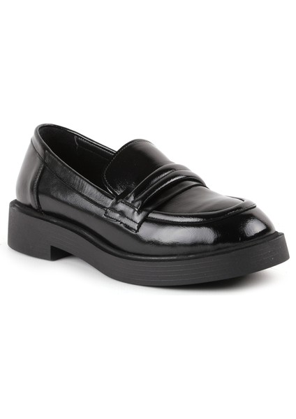 L27.101134 Rugan Deri Kadın Ayakkabı Siyah