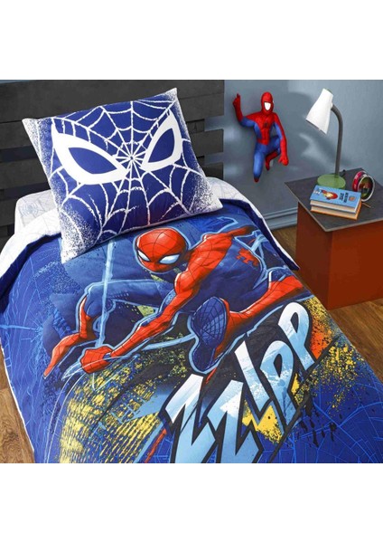 Lisanslı Spiderman Blue City Tek Kişilik Nevresim Takımı fiyatları