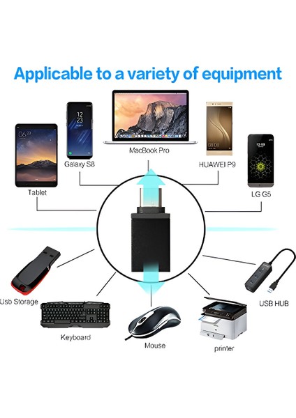 Type-C USB Otg.yüksek Hızlı Veri Aktarımı USB 3.0 Otg Dönüştürücü.mini Otg Çevirici Adaptör