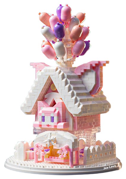 JeaLove Jea Love Pembe Belle Uçan Ev Mikro Parçacık Yapı Taşları (Yurt Dışından)