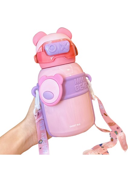 Sweet Ruı Bear Saman Diyagonal Yalıtımlı Su Şişesi 500ML (Yurt Dışından)