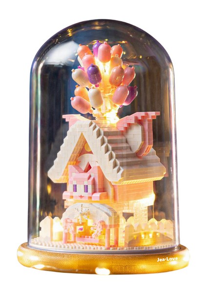 JeaLove Jea Love Pembe Belle Uçan Ev Mikro Parçacık Yapı Taşları (Yurt Dışından)
