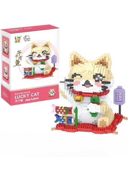 JeaLove Jea·love Şanslı Kedi Mikro Parçacık Yapı Taşları (1938PCS) (Yurt Dışından)