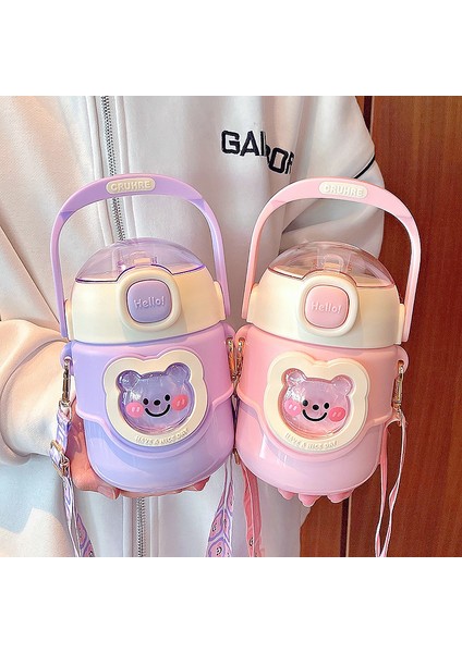 Sweet Ruı Çapraz Pipetli Çocuk Çelik Su Şişesi 700ML (Yurt Dışından) modelleri