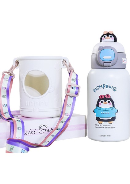 Sweet Ruı Karikatür Çocuk Paslanmaz Çelik Yalıtımlı Su Şişesi 500ML (Yurt Dışından)