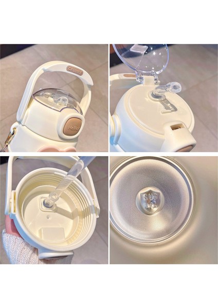 Sweet Ruı Çapraz Pipetli Çocuk Çelik Su Şişesi 700ML (Yurt Dışından) indirimleri