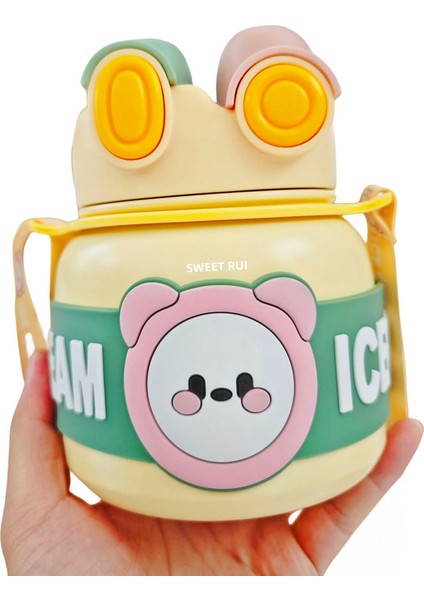 Sweet Ruı Çocuk Çapraz Açıklıklı Yalıtımlı Su Şişesi 850ML (Yurt Dışından)