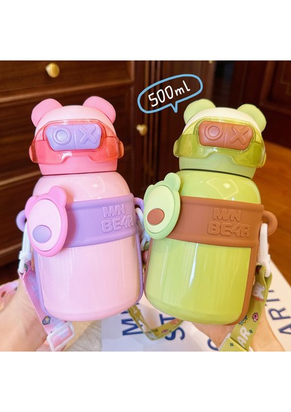 Sweet Ruı Bear Saman Diyagonal Yalıtımlı Su Şişesi 500ML (Yurt Dışından) modelleri