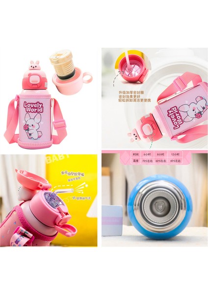 Sweet Ruı Karikatür Çocuk Paslanmaz Çelik Yalıtımlı Su Şişesi 600ML (Yurt Dışından) modelleri