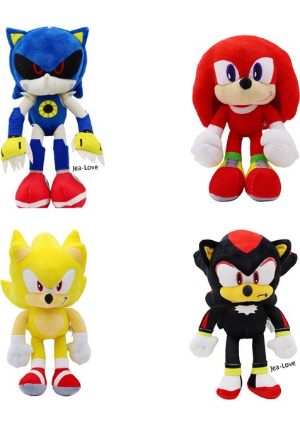 JeaLove Jea·love 4 Adet Supersonic Sonic The Hedgehog Peluş Oyuncak Çocuk Hediyesi (Yurt Dışından)