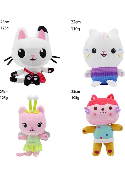 JeaLove Jea·love 4 Adet Gabby's Dollhouse Peluş Oyuncaklar Çocuk Hediyeleri Bebek (Yurt Dışından) fiyatları