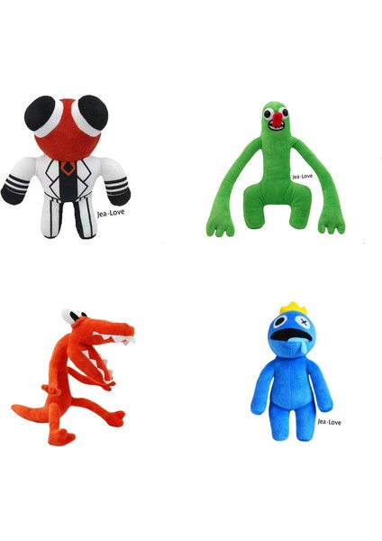 JeaLove Jea·love 4 Pieces Rainbow Friends Stuffed Toys Kids Gifts Dolls (Yurt Dışından)