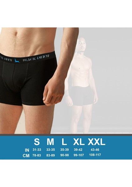 Exclusive 3 Adet Erkek Pamuklu Esnek Boxer Siyah fiyatları