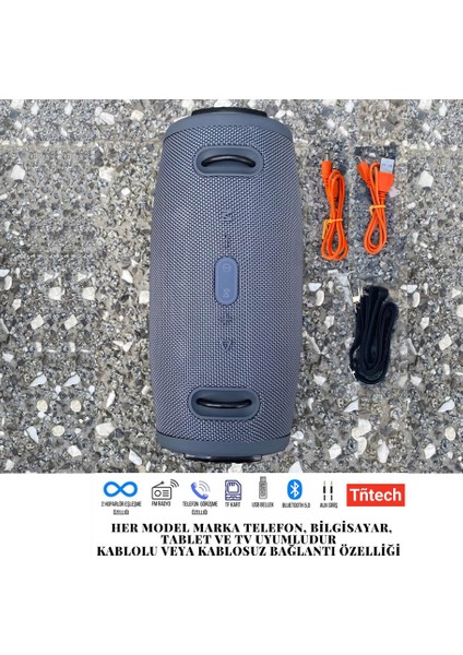 Xtreme3 Bluetooth Hoparlör - Güçlü Bas, 15 Saat Çalma Süresi ve Çoklu Bağlantı Seçenekleri