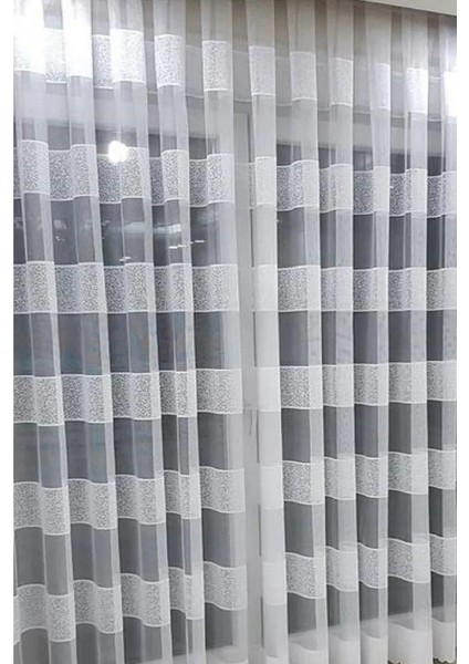 Ara Bantlı 2 Kat Pileli Tül Perde