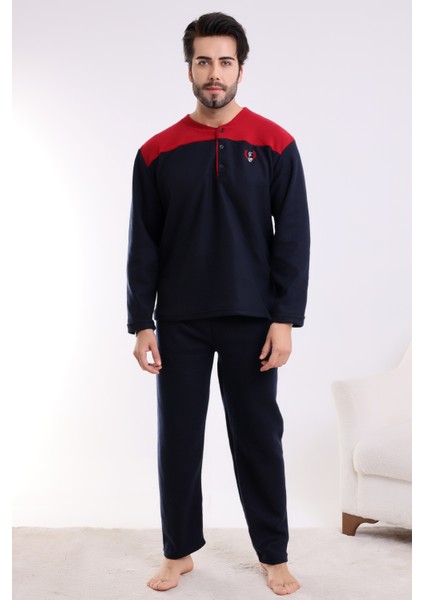 Falkon 7204 Polar Kışlık Erkek Ev Pijama Takımı Uyku Takımı