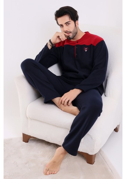 Falkon 7204 Polar Kışlık Erkek Ev Pijama Takımı Uyku Takımı
