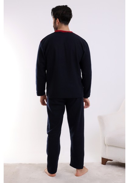 Falkon 7204 Polar Kışlık Erkek Ev Pijama Takımı Uyku Takımı