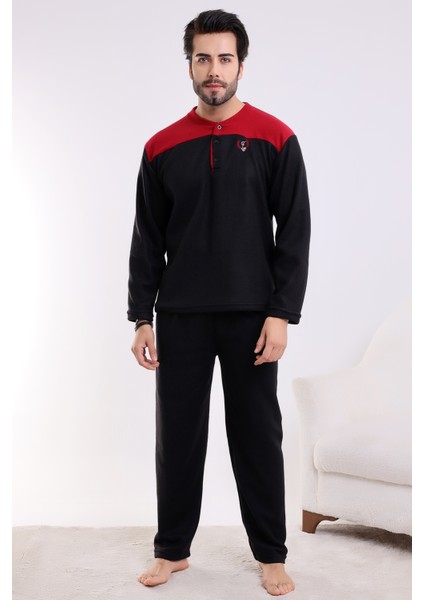 Falkon 7204 Polar Kışlık Erkek Ev Pijama Takımı Uyku Takımı
