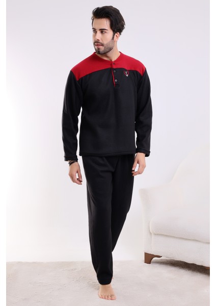 Falkon 7204 Polar Kışlık Erkek Ev Pijama Takımı Uyku Takımı