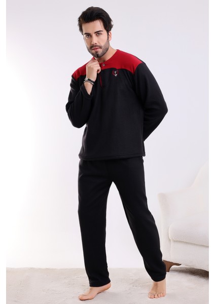 Falkon 7204 Polar Kışlık Erkek Ev Pijama Takımı Uyku Takımı