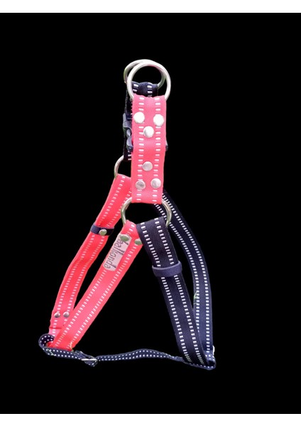 Köpek göğüs tasması kolon siyah/kırmızı genişlik:2,5cm göğüs ölçüsü:50-80cm ayarlamalı dog harness GT4-22