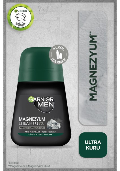 Garnier 2'li Garnier Men Magnezyum Ultra Kuru Roll On Lif Hediyeli fiyatları