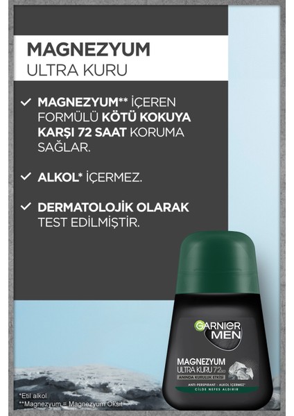 Garnier 2'li Garnier Men Magnezyum Ultra Kuru Roll On Lif Hediyeli modelleri