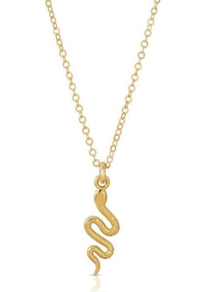 Yılan Snake Paslanmaz Çelik Gold Kolye