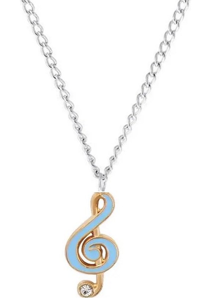 Sol Anahtar Turkuaz Kolye