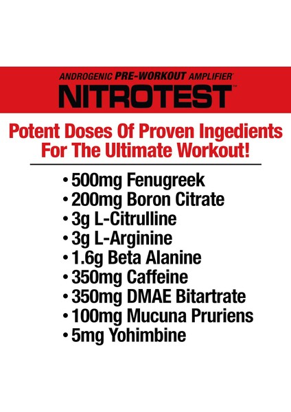 Musclemeds, Nitrotest, Androgenic Preworkout