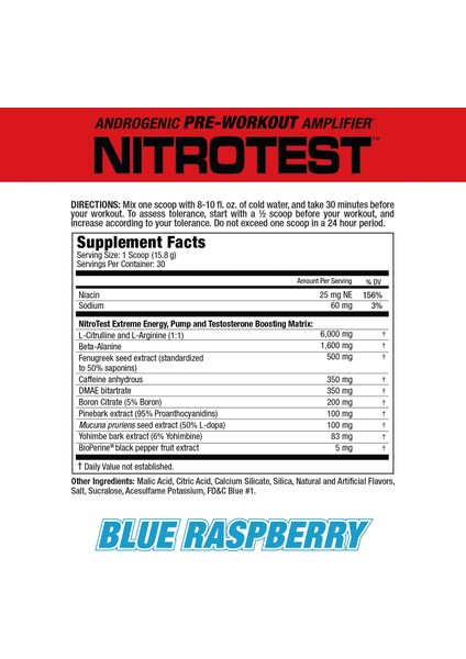 Musclemeds, Nitrotest, Androgenic Preworkout