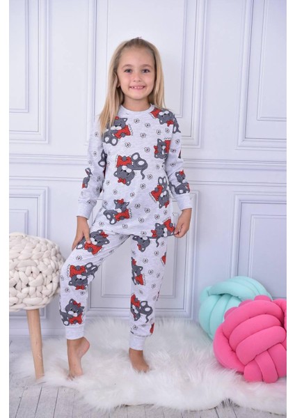 Kız Çocuk Baskılı Pijama Takım