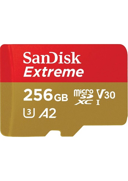 Extreme 256GB 190/130MB/S Microsdxc A2 V30 Aksiyon Kamera Drone Hafıza Kartı SDSQXAV-256G-GN6MN