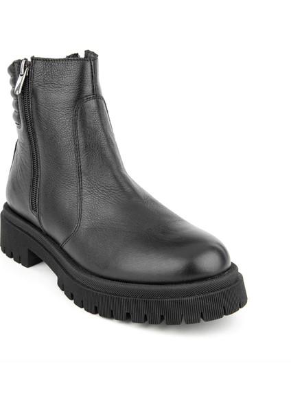 Monema 6 Nokta Anatomik Taban Fermuarlı Deri Kadın Bot