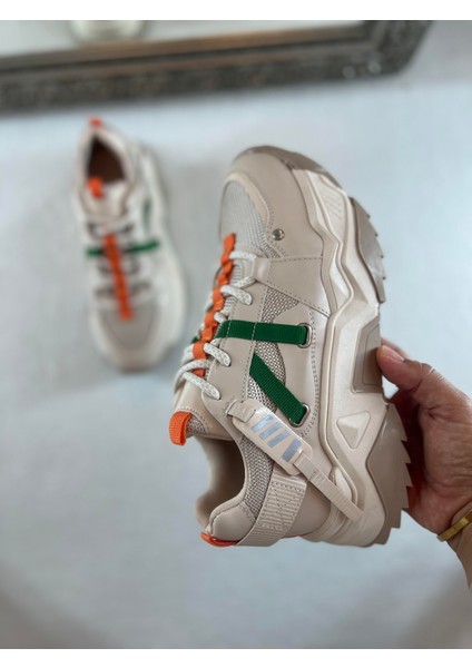 Bold Bej Bağcıklı Kadın Sneaker fiyatları