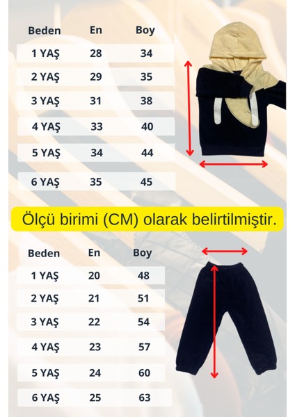 Polar Çocuk Eşofman Takımı, Fil Figürlü, 1-6 Yaş