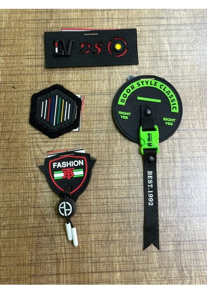3x8 cm 4 Lü Çanta Giyim Arma Etiket Aksesuar Dikiş Aksesuarı