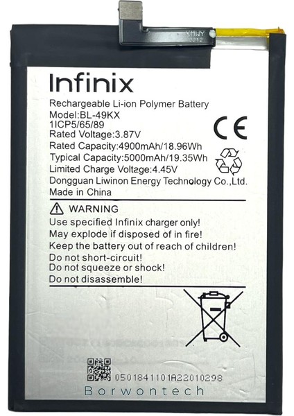 Infinix Note 12 (BL-49KX) Batarya