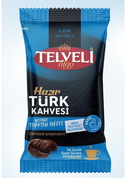 Algo Telveli Telveli Hazır Türk Kahvesi Orta 9 gr 6 Kutu x 10 Adet