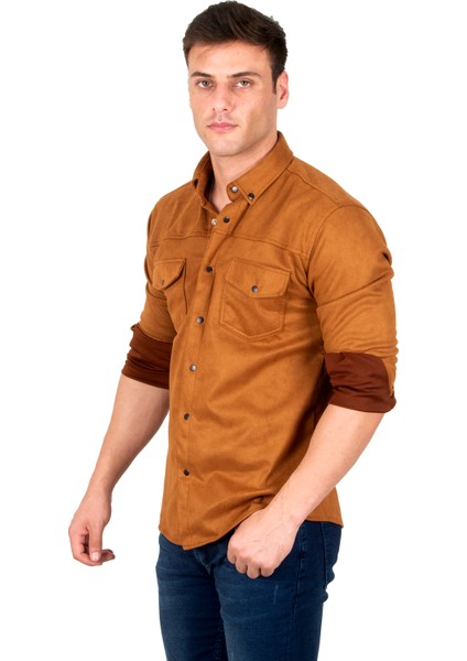 Çift Cep Süet Gömlek 2302329
