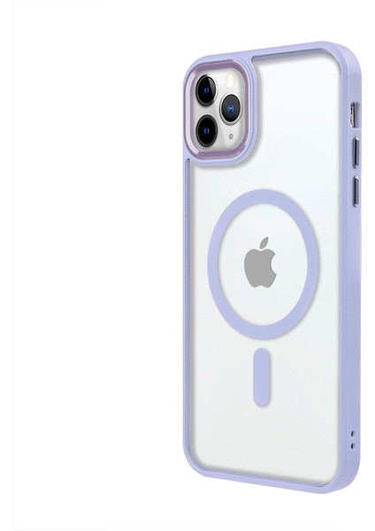 iPhone 11 Pro Lüks Magsafe Kablosuz Şarj Mıknatıslı Lila Renkli Kılıf fiyatları