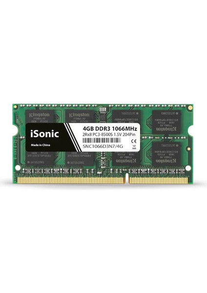 4gb Oem PC8500 Ddr3 So-Dımm 1066MHZ 204 Pin Notebook Ram Bellek