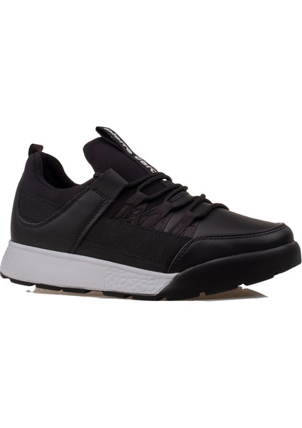 Siyah-Beyaz Lastik Bağlamalı Erkek Sneaker modelleri