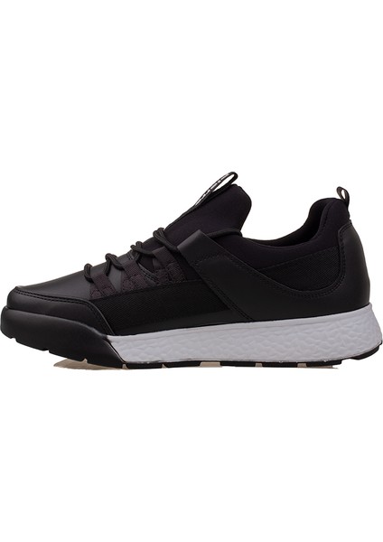 Siyah-Beyaz Lastik Bağlamalı Erkek Sneaker fırsatları