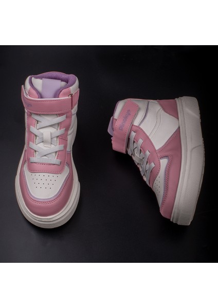 Pembe Memory Foam Hafif Çocuk Boğazlı Sneaker